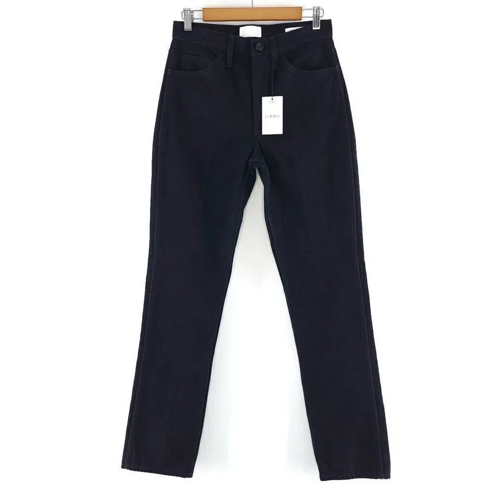 Frame Le Italien True Straight Black Noir Jeans Womens Size 25 - Picture 1 of 11